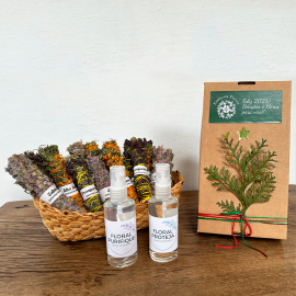 KIT DE FLORAIS E DEFUMADOR PARA AMBIENTES PROSPERIDADE
